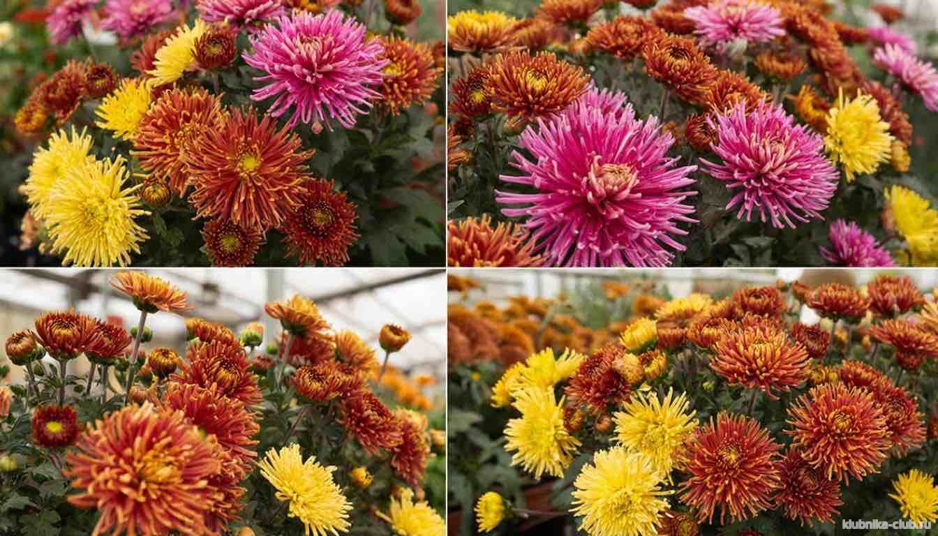популярные сорта лучевидных хризантем