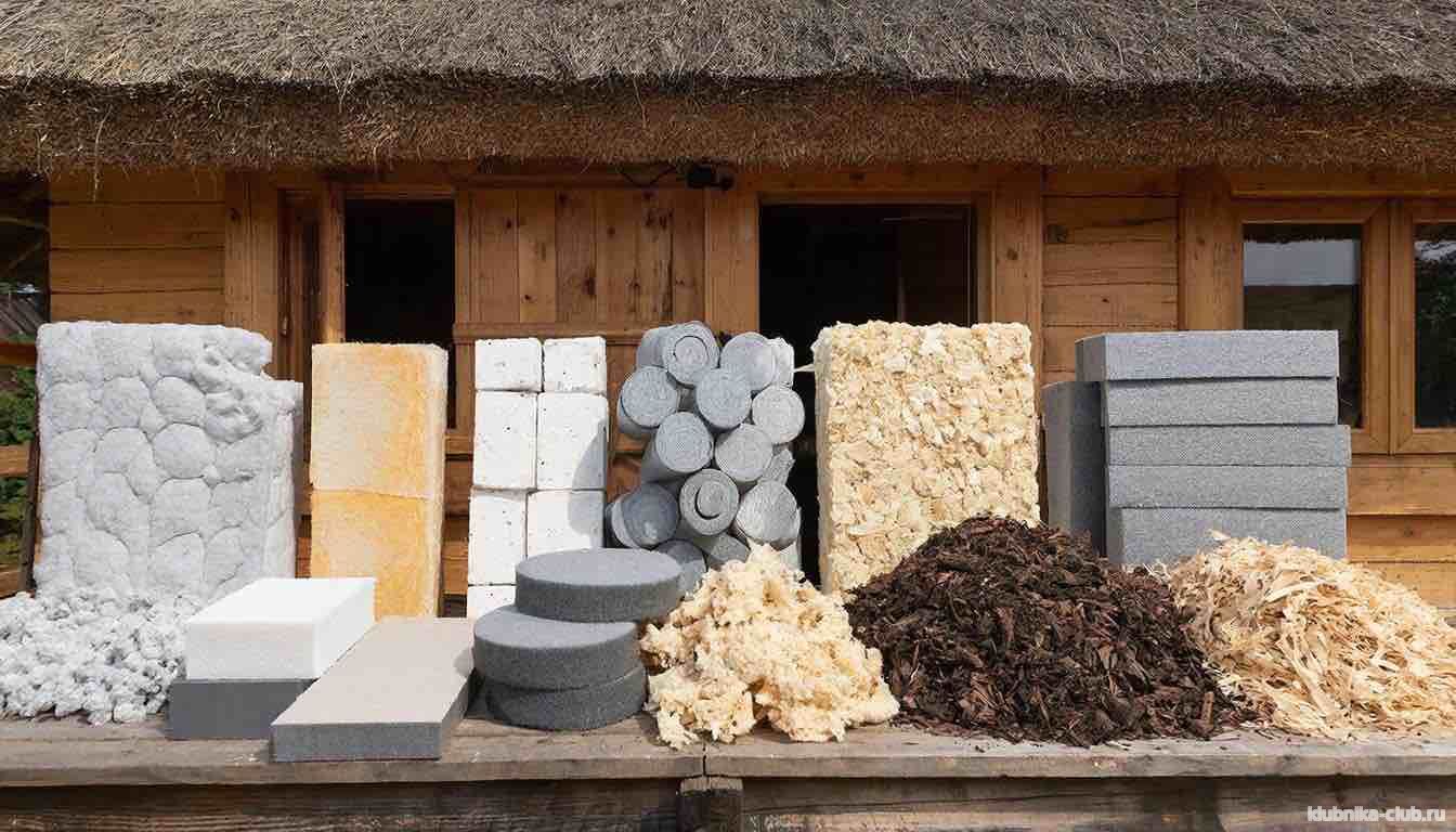 виды материалов для утепления бани