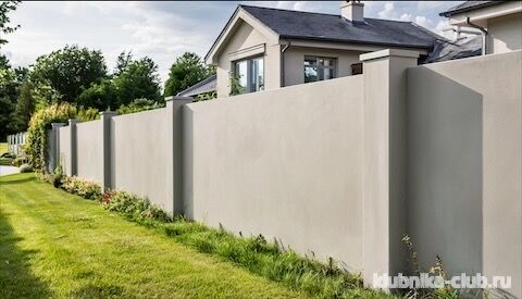 бетонный забор на участке