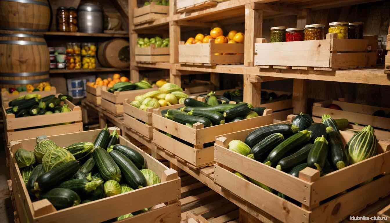 Кабачки в подвале