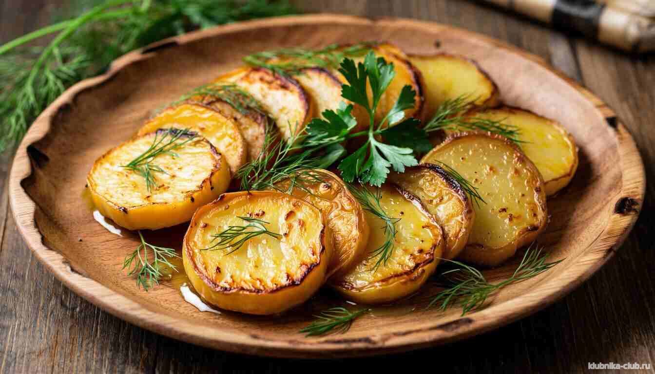 Жареная репа с луком