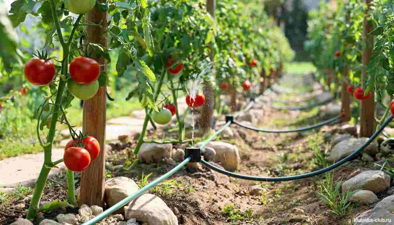 капельный полив помидоров