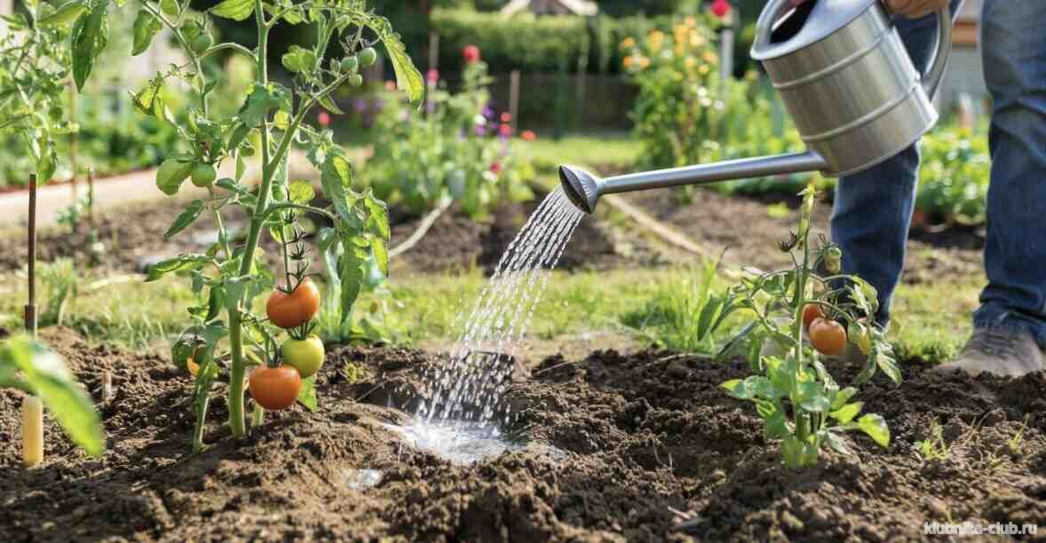 полив помидоров во время плодоношения