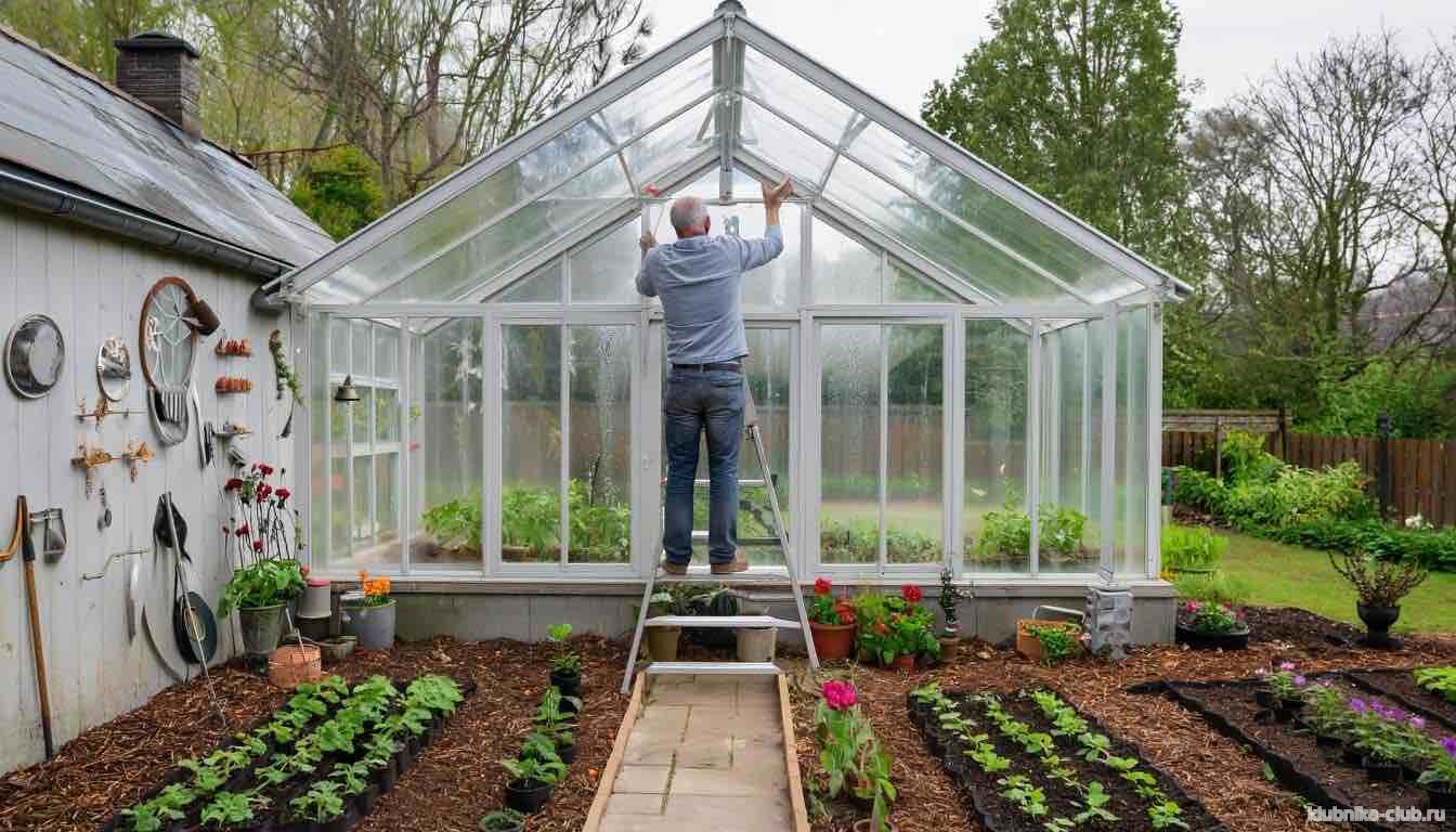 мойка теплицы