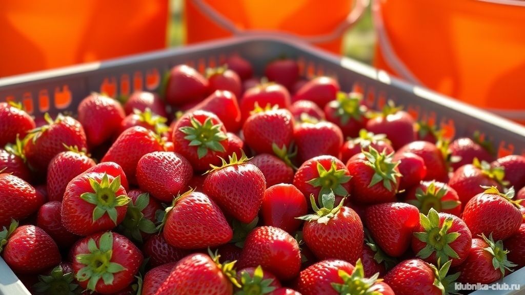 клубника болеро на рынке