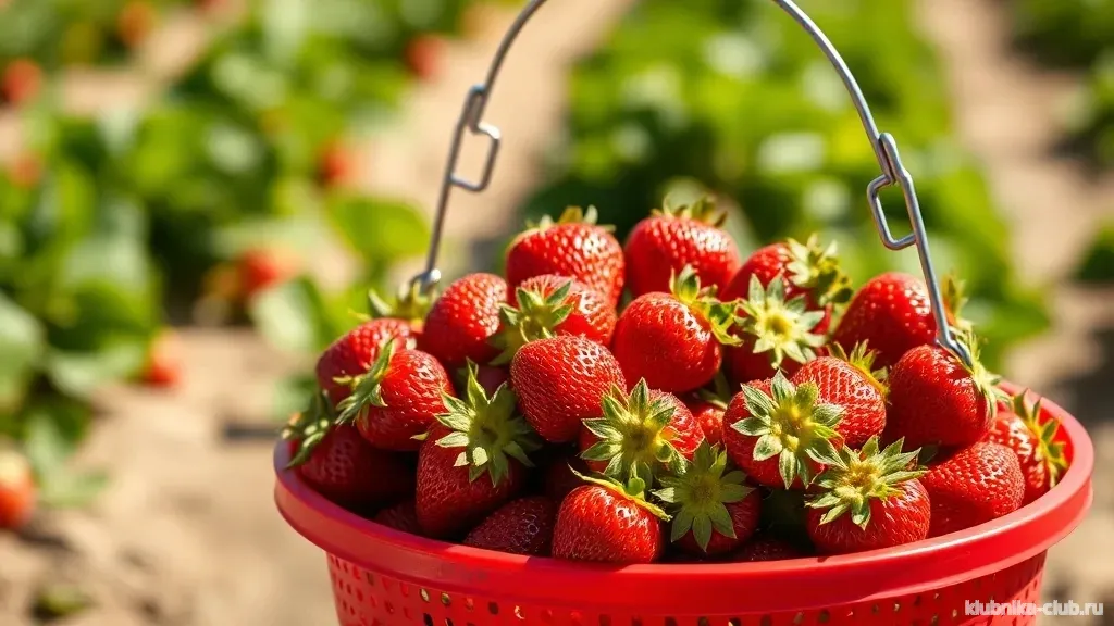урожай клубники болеро