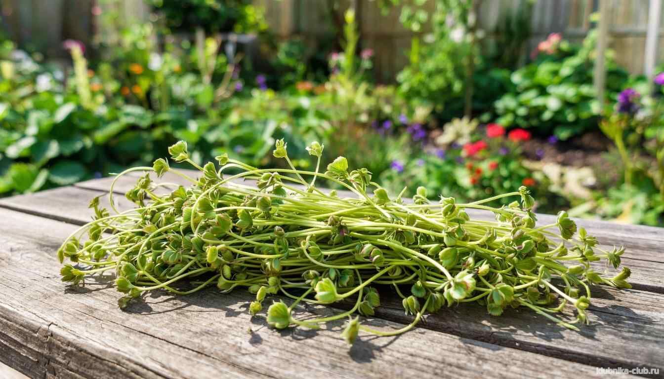 хранение усов клубники