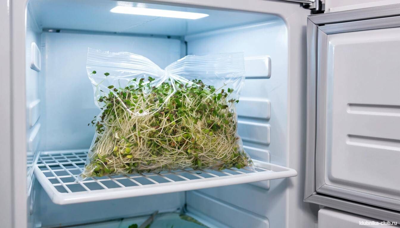 Хранение усов клубники в морозилке