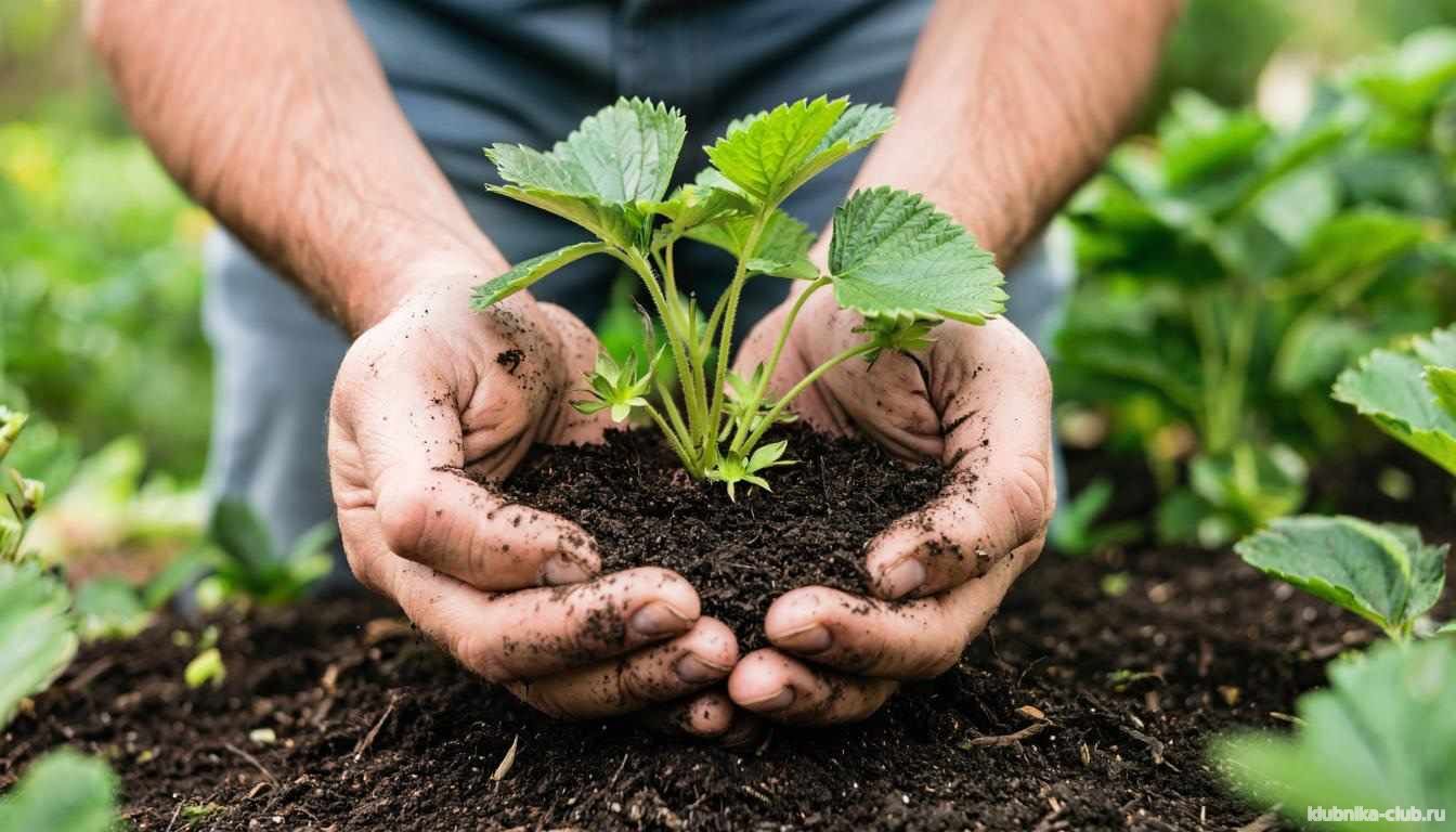 выбор кустов для пересадки клубники