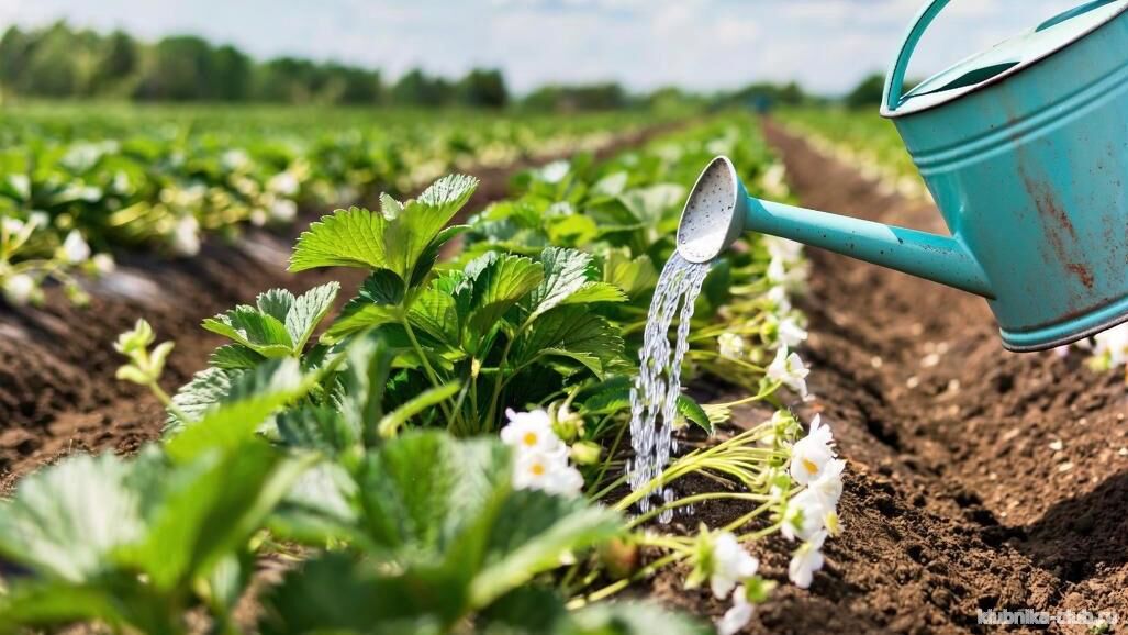 Полив клубники после пересадки