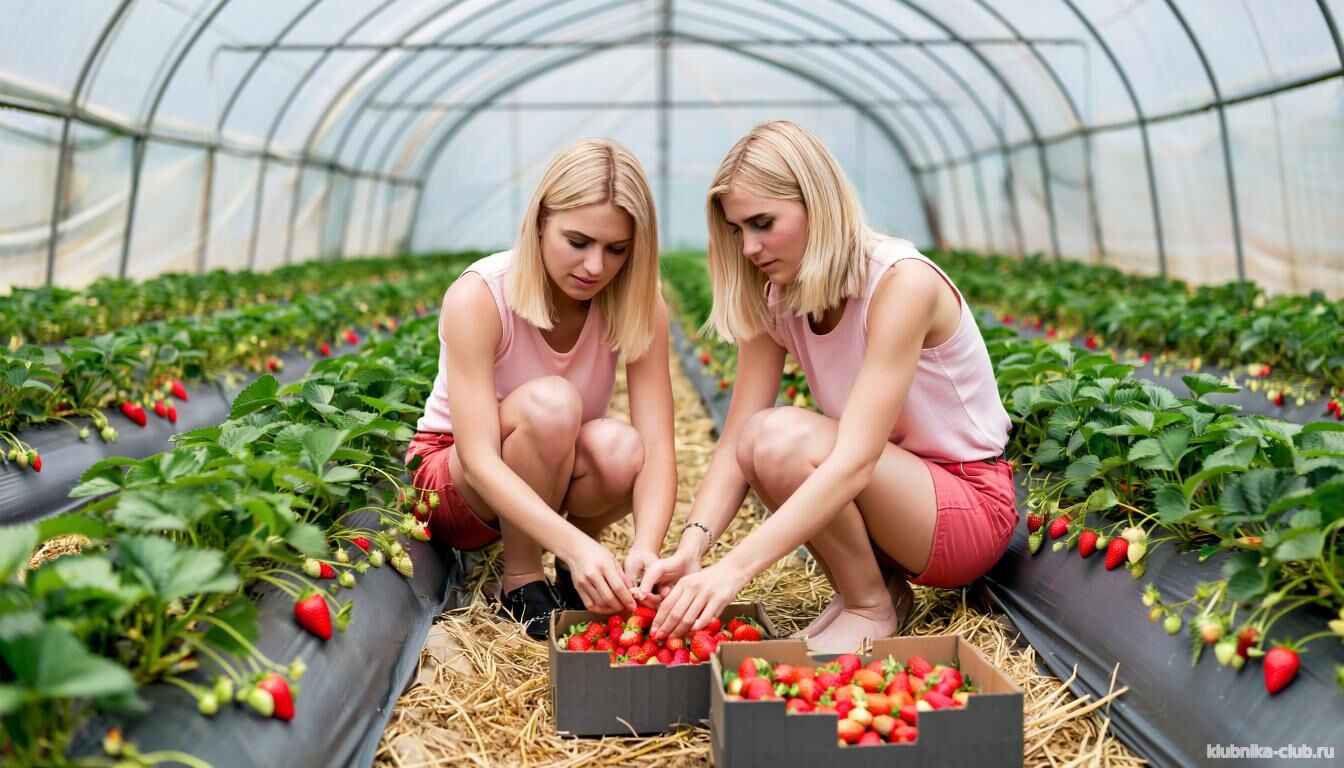 клубника в теплице в Сибири