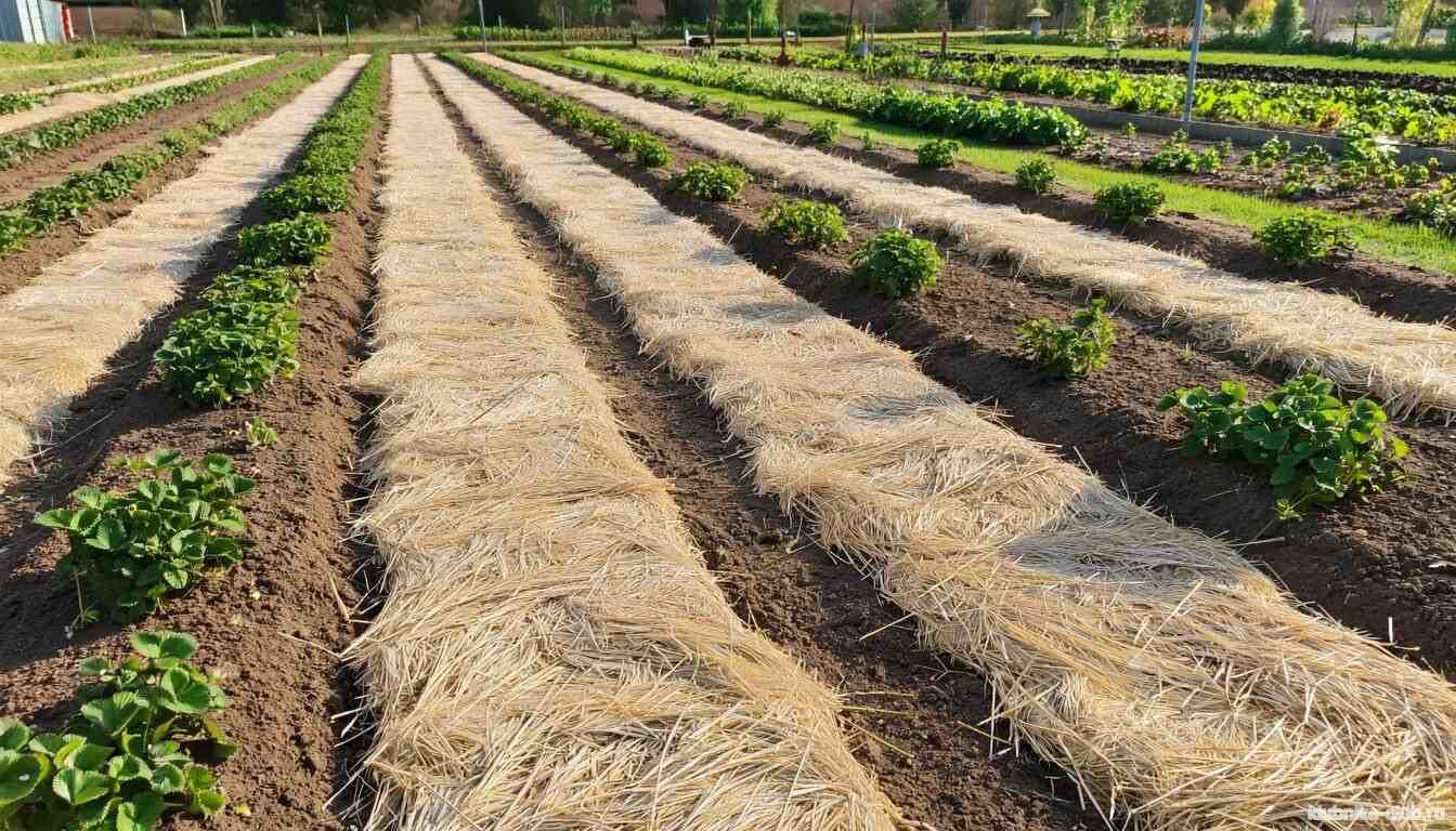 Мульча для клубники Сибири