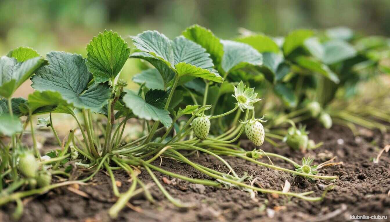 Размножение усами клубники